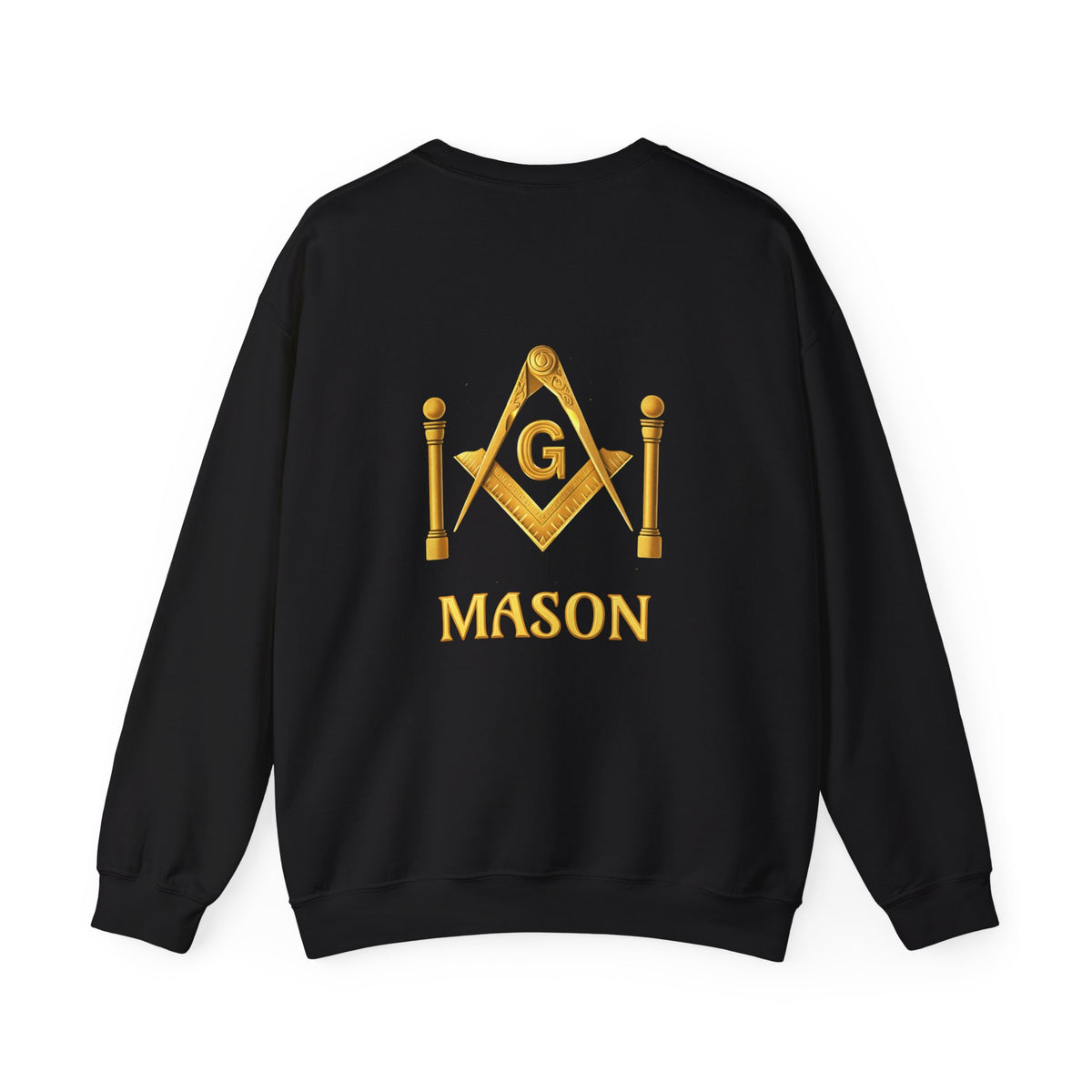 Master Mason Blue Lodge Sweatshirt - Mason S&C G with Twin Pillars