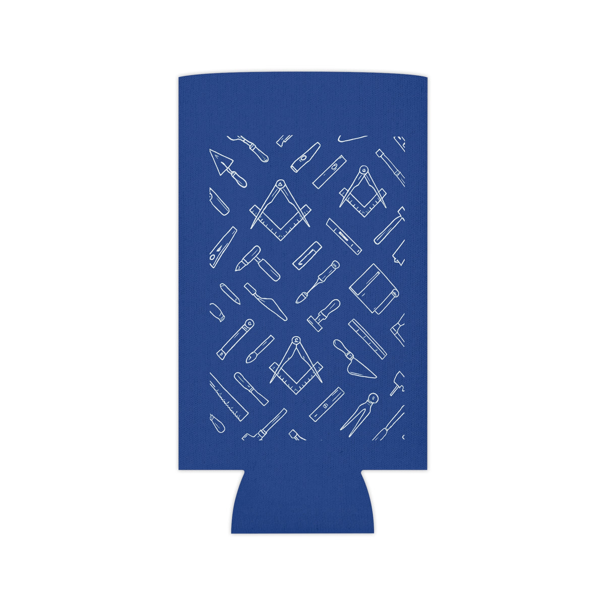 Master Mason Blue Lodge Can Cooler - Regular & Slim Can Blue Working Tools - Bricks Masons