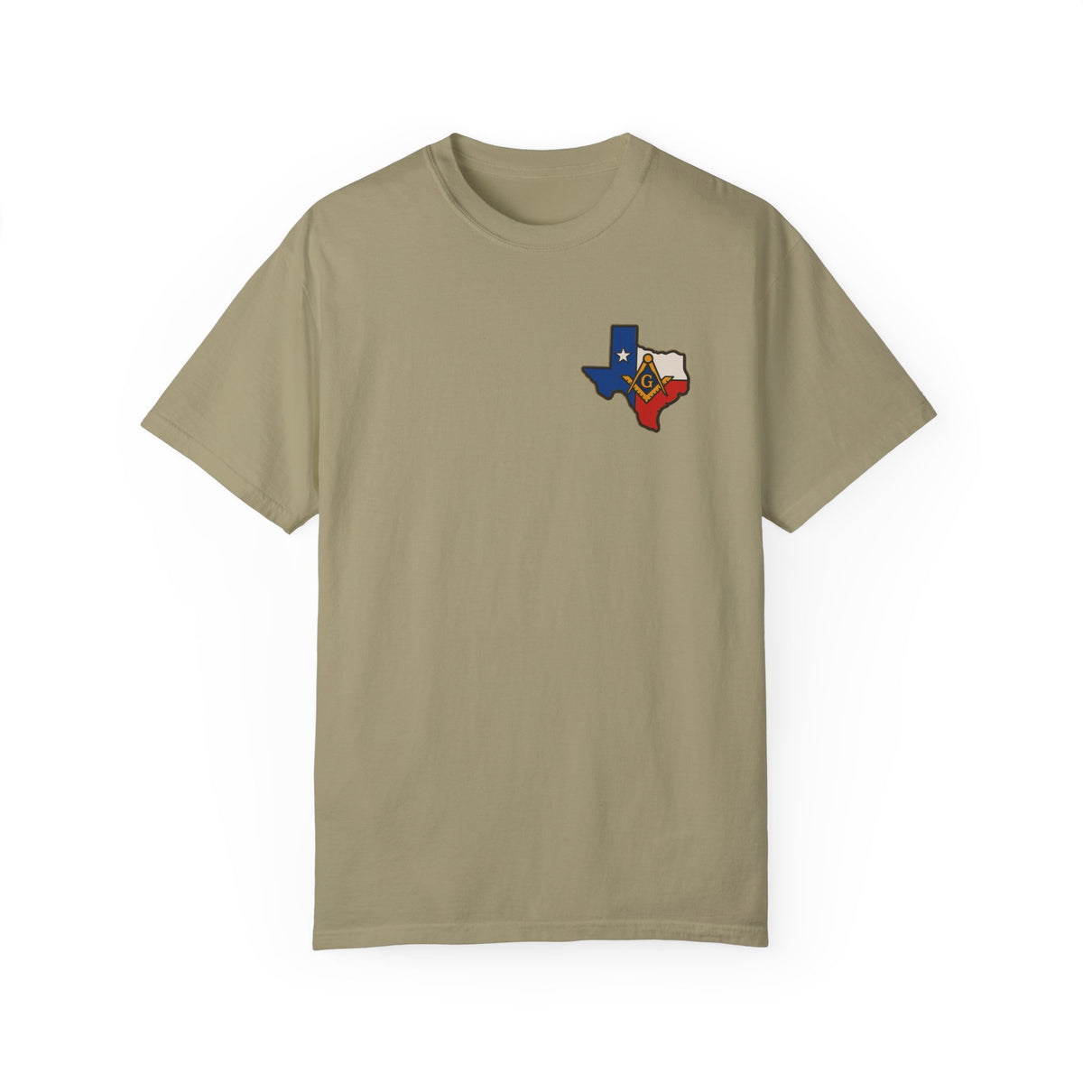 Master Mason Blue Lodge T-Shirt - Garment-Dyed Texas Mason - Bricks Masons
