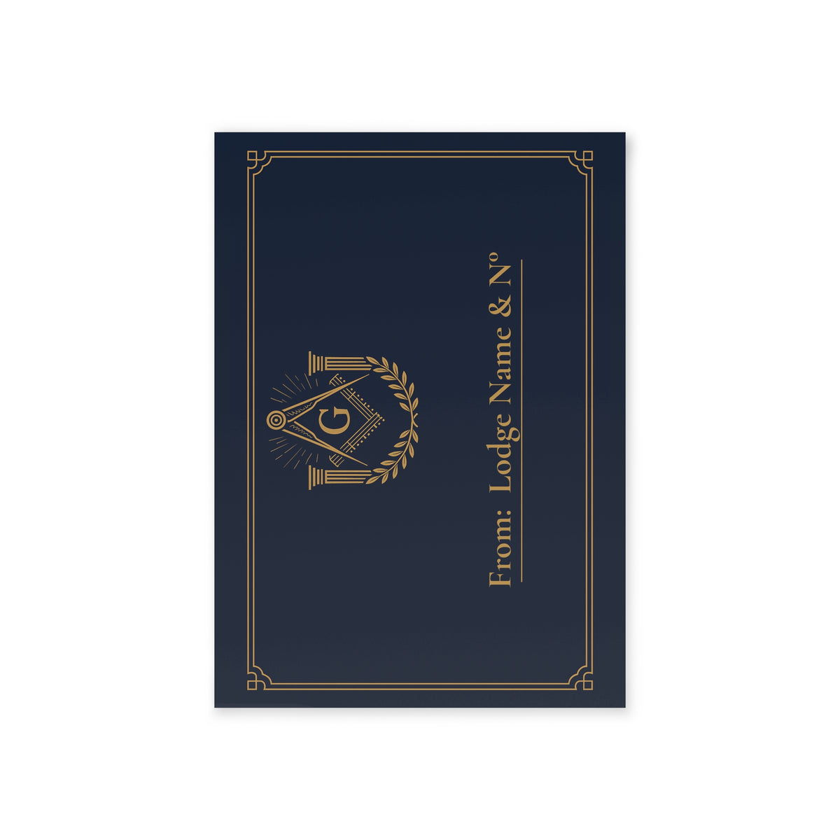 Master Mason Blue Lodge Greeting Card - (Two-sided print) - Bricks Masons