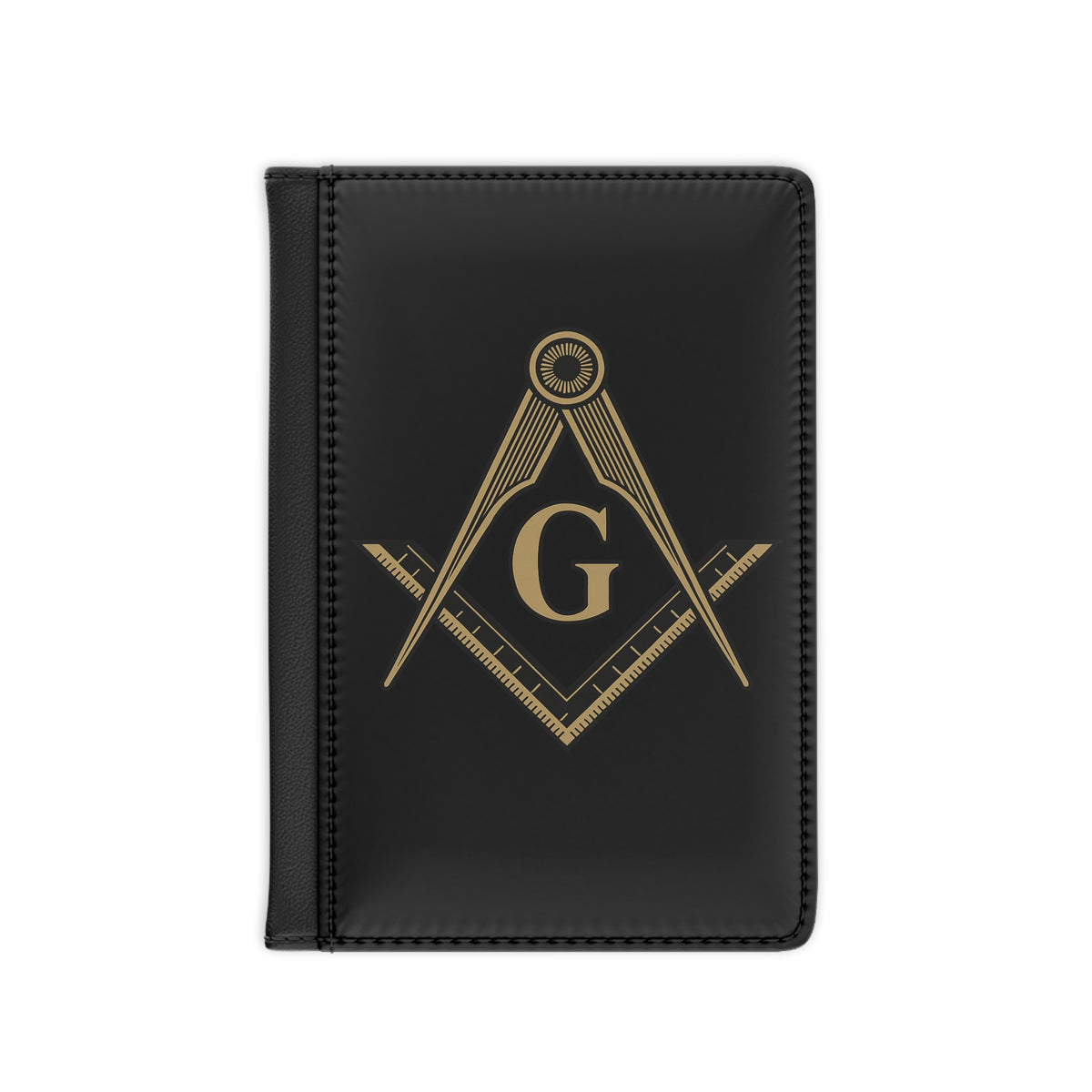 Master Mason Blue Lodge Passport Cover - S&C G PU Leather With Inner Compartments - Bricks Masons