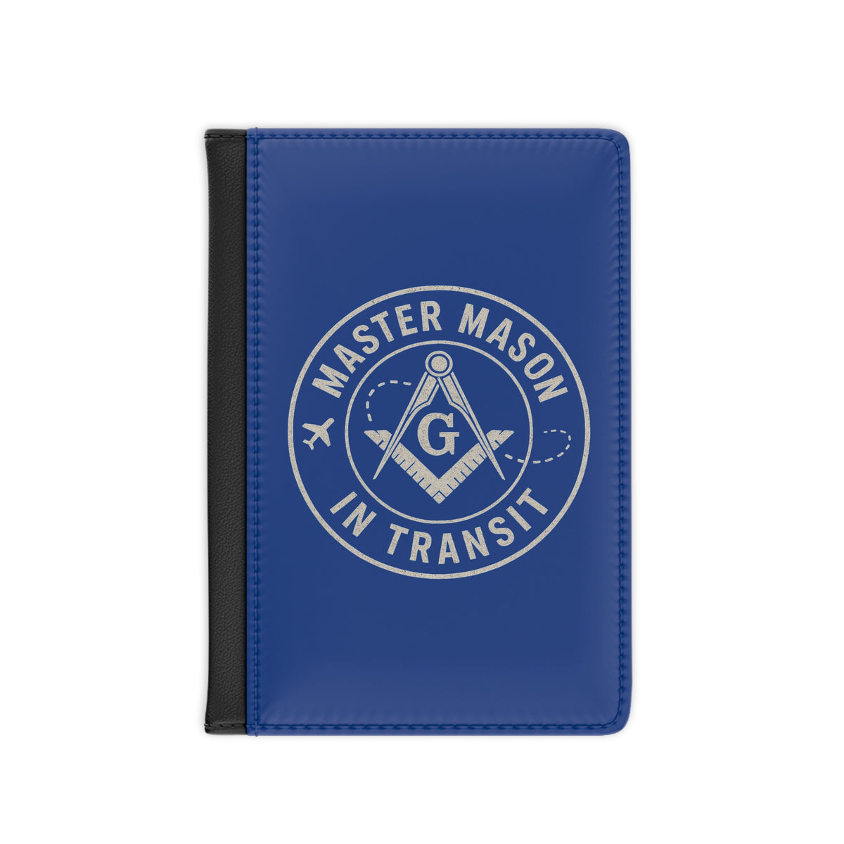 Master Mason Blue Lodge Passport Cover - Blue PU Leather Mason In Transit - Bricks Masons