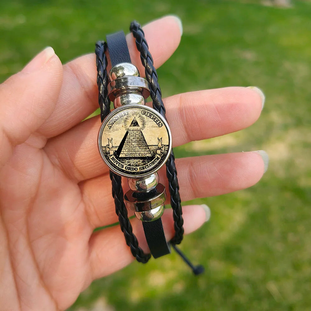 Master Mason Blue Lodge Bracelet - Square & Compass with G Wristbands - Bricks Masons