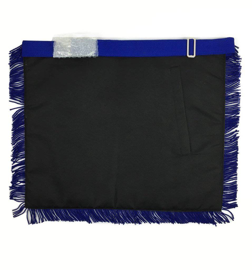 Master Mason Blue Lodge Apron - Royal Blue with Fringe - Bricks Masons