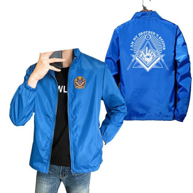 Master Mason Blue Lodge Jacket - Brothers Keeper Square & Compass G (Multiple Colors) - Bricks Masons