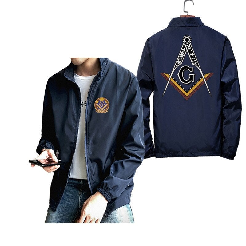 Master Mason Blue Lodge Jacket - Square & Compass G (Various Colors) - Bricks Masons