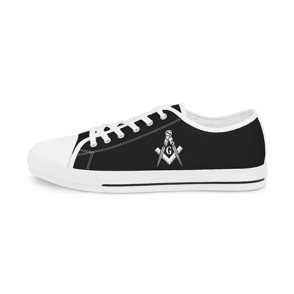 Master Mason Blue Lodge Sneaker - Square & Compass G Low-Top - Bricks Masons