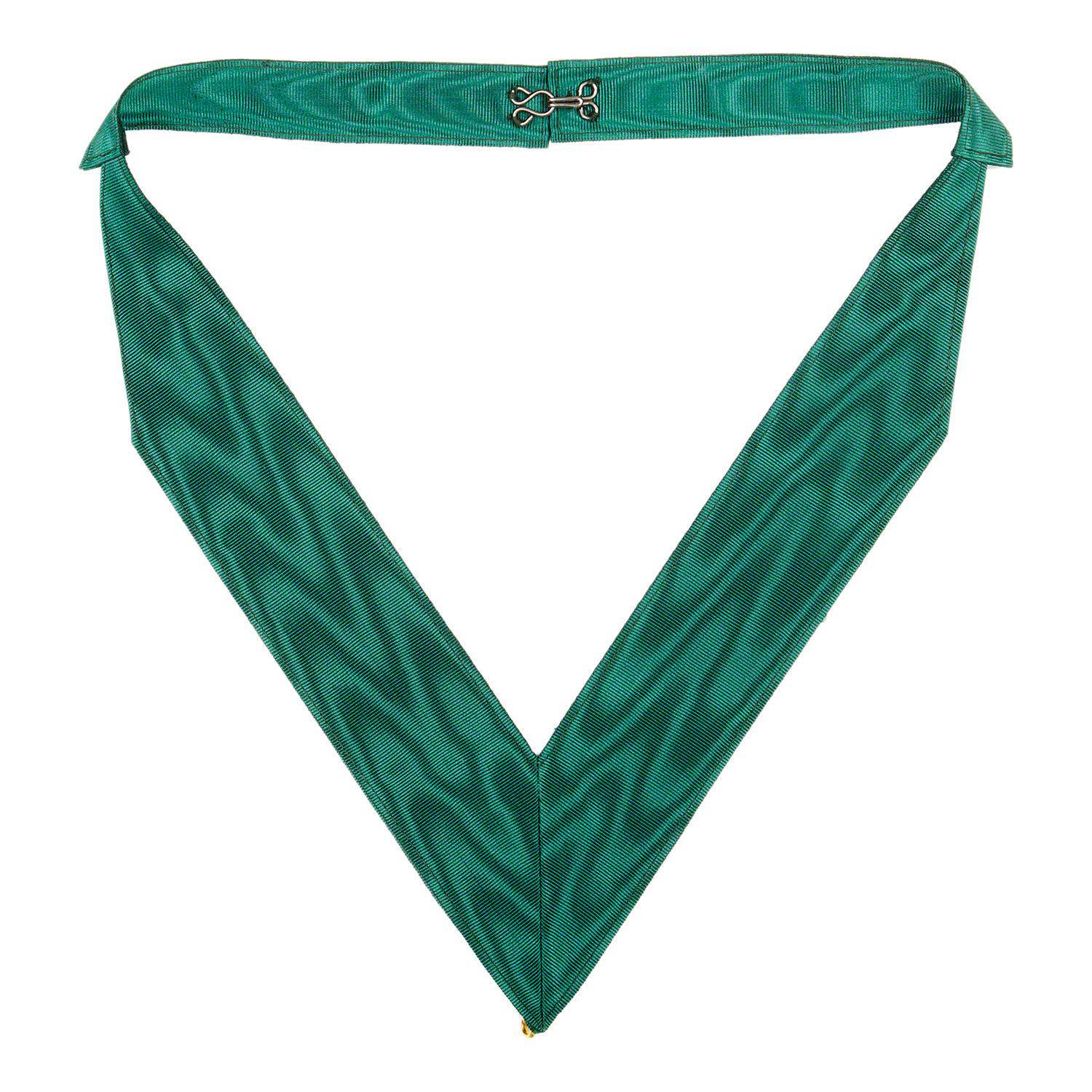 Past Master Allied Masonic Degrees Collarette - Bottle Green Moire - Bricks Masons