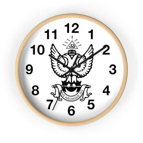 33rd Degree Scottish Rite Clock - Wings Up Wooden Frame