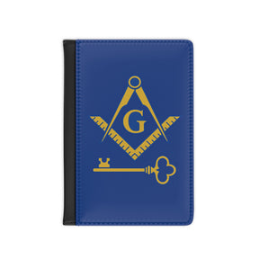 International Masons Passport Cover - Blue PU Leather - Bricks Masons