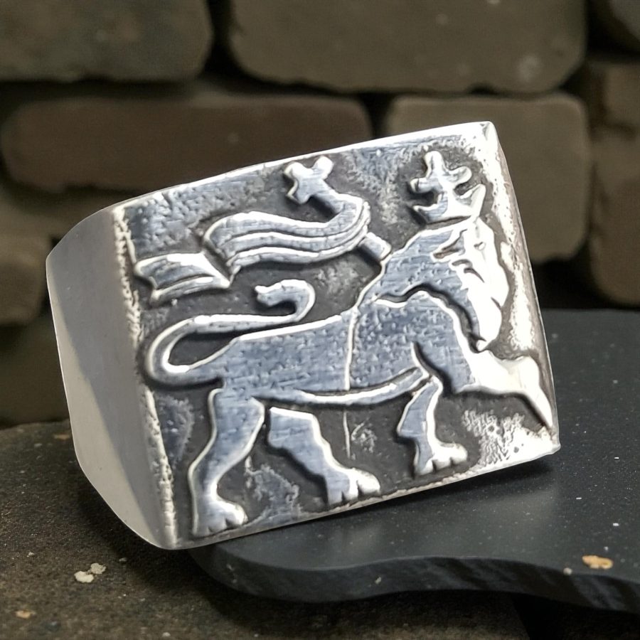 Leon Judah Rastafari Silver Ring 1.5 Cm 7 Gr Art 1012 - Bricks Masons