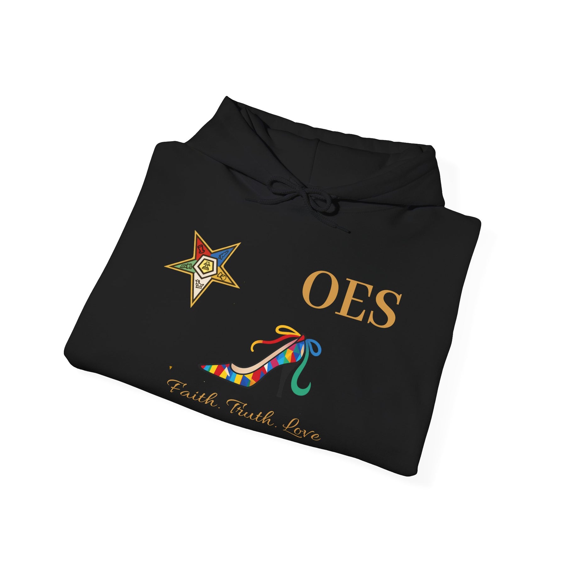 OES Hoodie - Faith Truth & Love with The Colorful Eastern Star - Bricks Masons