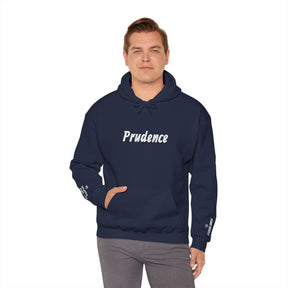 Entered Apprentice Blue Lodge Hoodie - Prudence Front & Sleeves Embroidery Detailing - Bricks Masons