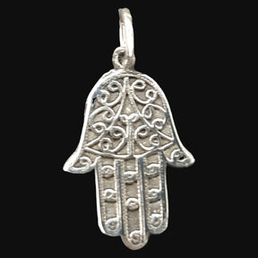 Hand of Fatima Hamsa Pendant in Silver 2 cm Art 1033 - Bricks Masons