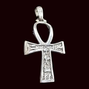 Ankh Cross of Life Pendant in Silver 3 x Cm 4.5 Gr Art 1056 - Bricks Masons