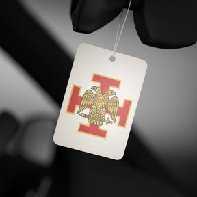33rd Degree Scottish Rite Car Air Freshener - Red Cross with Double Headed Eagle - Bricks Masons