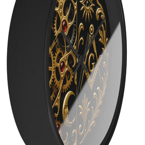 Master Mason Blue Lodge Clock - Split Dial Gear with Moon S&C G with Eye - Bricks Masons