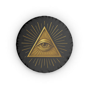 Eye of Providence Pillow - Radiant Triangle with All-Seeing Eye - Bricks Masons