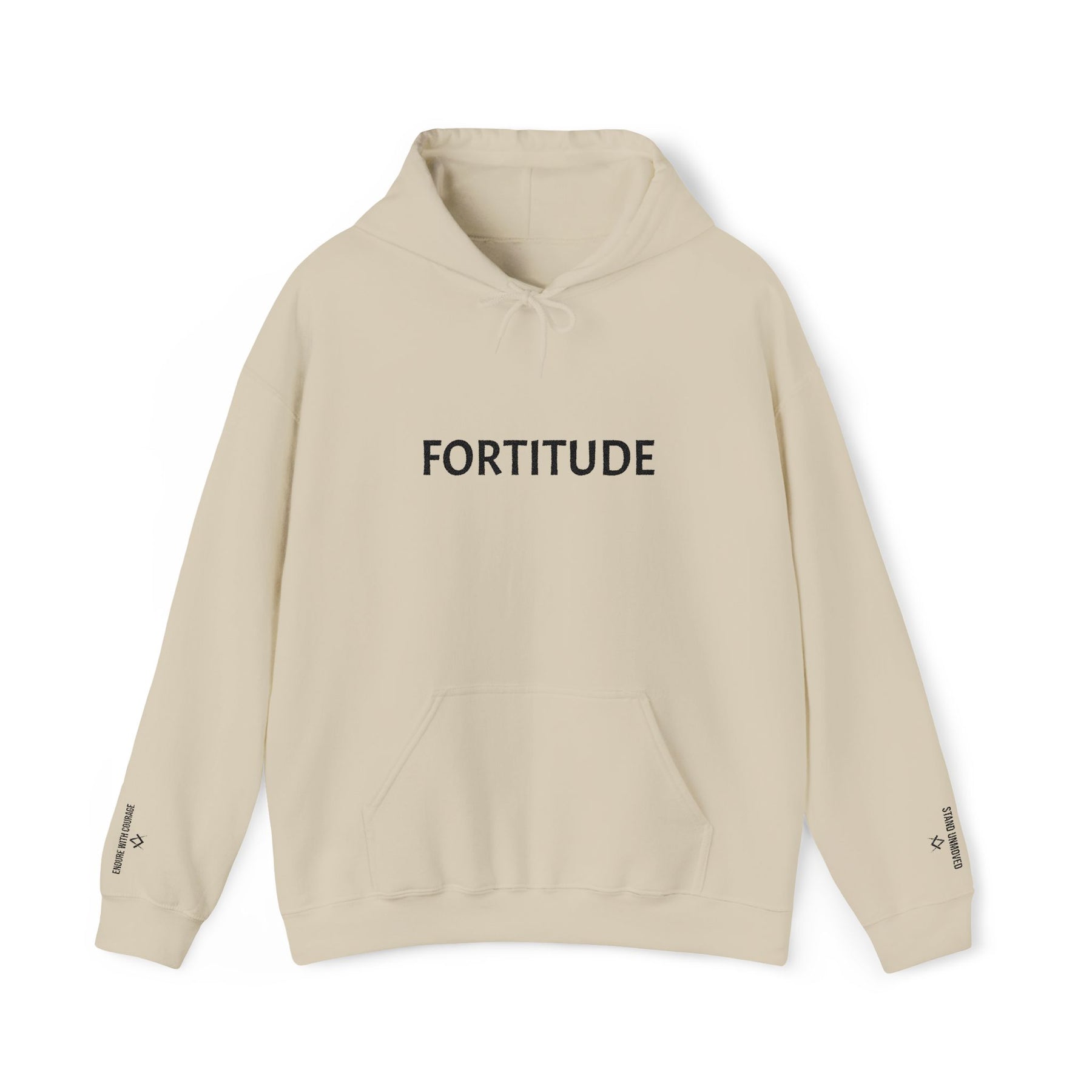 Entered Apprentice Blue Lodge Hoodie - Fortitude Front & Sleeves Embroidery - Bricks Masons