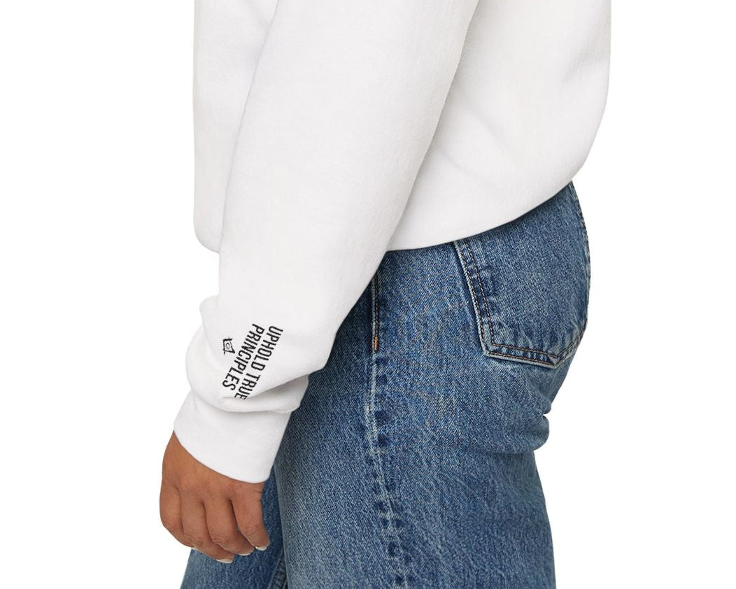 Master Mason Blue Lodge Sweatshirt -  Strength Front & Sleeves Embroidery - Bricks Masons