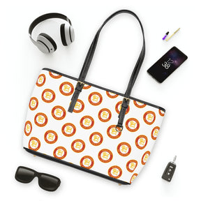Heroines of Jericho Handbag - White PU Leather Adjustable Handles - Bricks Masons