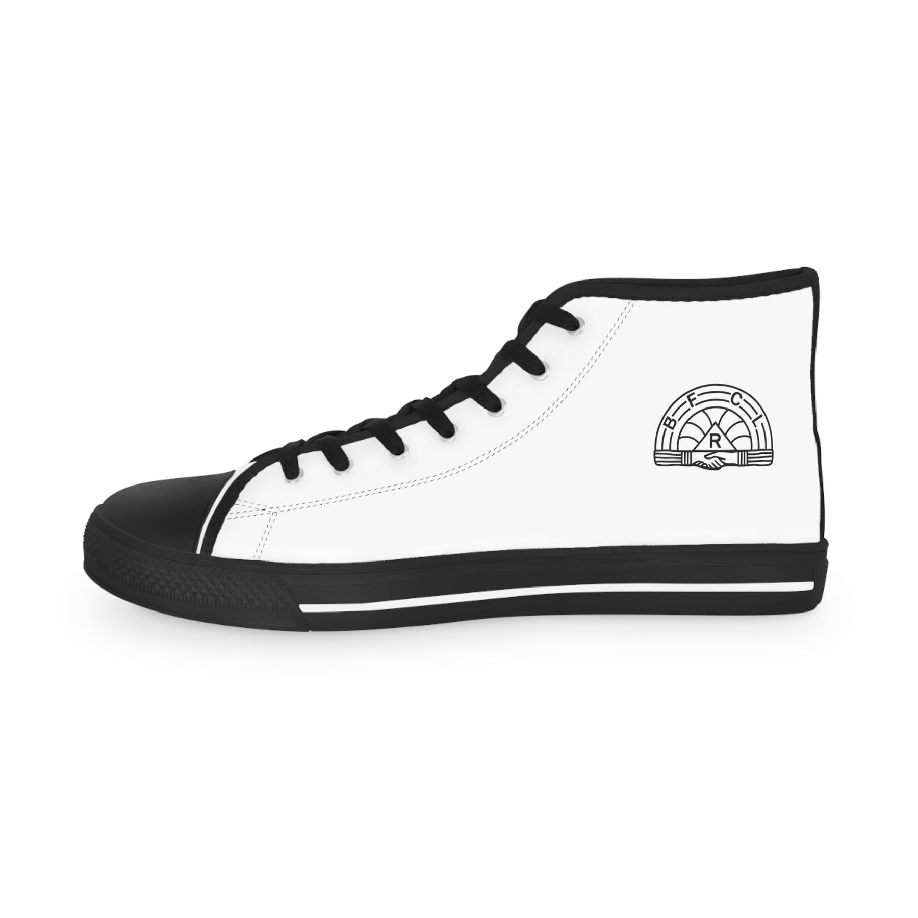 International Order Rainbow For Girls Sneaker - High Top Black & White - Bricks Masons