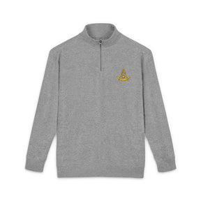Past Master Blue Lodge Sweatshirt - Square & Compass with Quadrant Sun Embroidery - Bricks Masons
