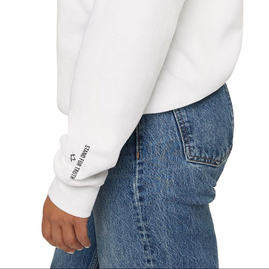 Entered Apprentice Blue Lodge Sweatshirt - Justice Front & Sleeves Embroidery - Bricks Masons