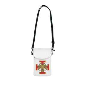 33rd Degree Scottish Rite Cell Phone Wallet - Red Cross With Gold Eagle Wings Down - Bricks Masons