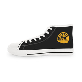 Royal Ark Mariner Sneaker - High Top Black & White Golden Emblem - Bricks Masons