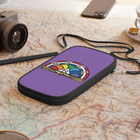 International Order of The Rainbow For Girls Passport Wallet - Purple With Colorful Emblem - Bricks Masons