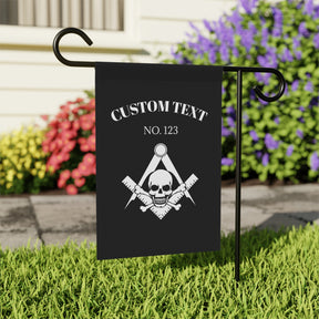 Widows Sons Yard Flag - White Skull & Bones Personalized - Bricks Masons