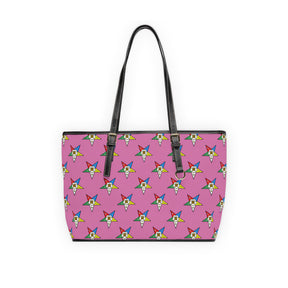 OES Handbag - Pink PU Leather With Stars - Bricks Masons
