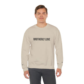 Master Mason Blue Lodge Sweatshirt - Brotherly Love Front & Sleeves Embroidery - Bricks Masons