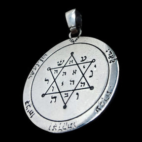 Solomon Pendant First and Second Pentacle consecrated to Jupiter in Silver 4 Cm 17 Gr 44 Seals of Solomon Art 118 - Bricks Masons