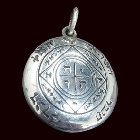Wicca Pendant Fifth Pentacle Saturn Silver 3 Cm Art 119 - Bricks Masons