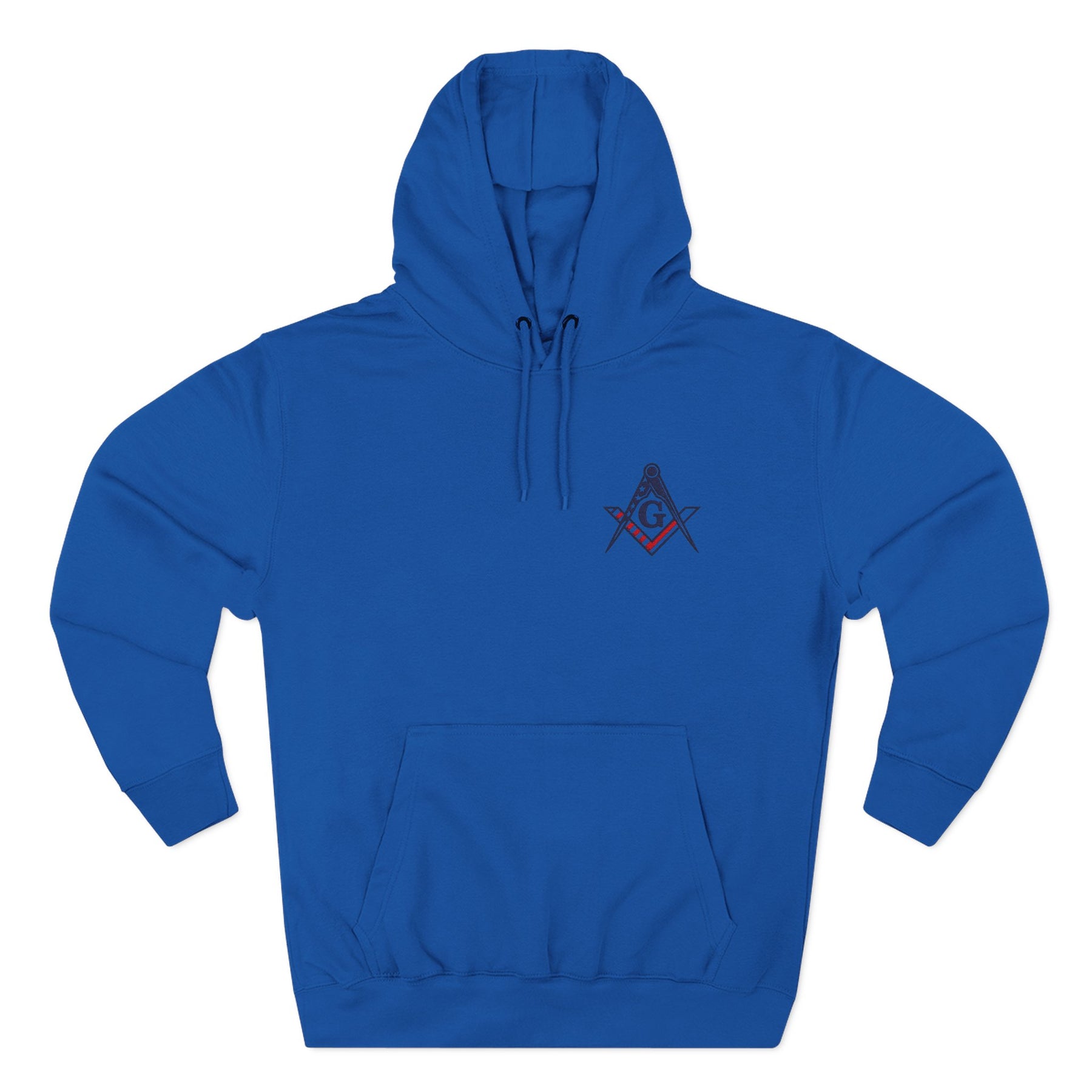 Master Mason Blue Lodge Hoodie - Front Stitch Design - Bricks Masons
