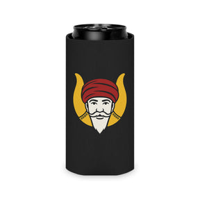 GROTTO Can Cooler - Black With Polyester Exterior - Bricks Masons