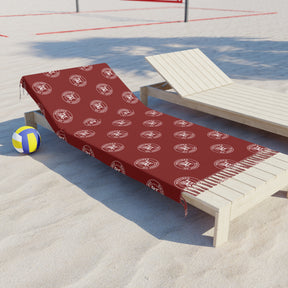 Heroines of Jericho Towel - Maroon Polyester Beach Cloth - Bricks Masons