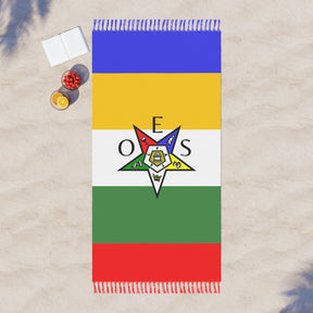 OES Towel - Beach Colorful Polyester With Knotted Tassels - Bricks Masons