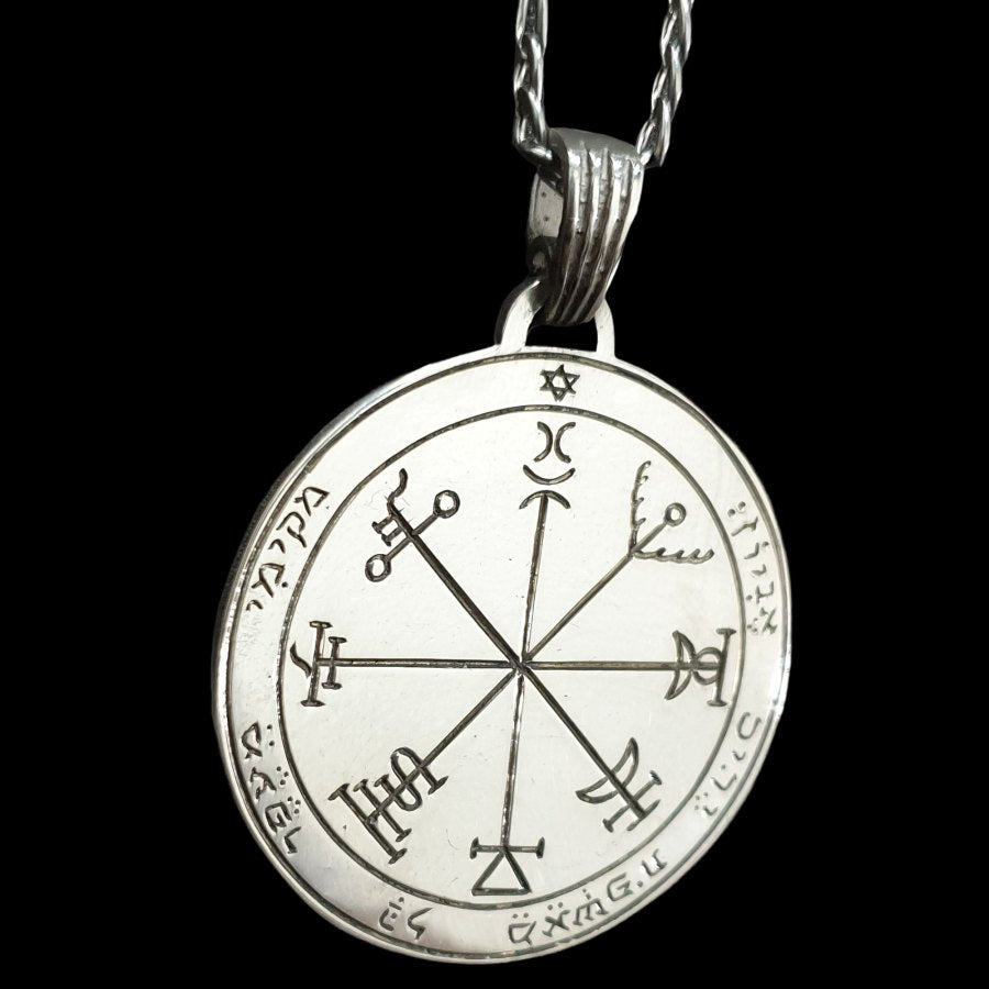 Solomon Seventh Pentacle Jupiter Pendant Silver 4 Cm 14 Gr Art 1233 - Bricks Masons