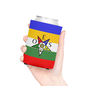 OES Can Cooler - Colorful Star With Polyester Exterior - Bricks Masons