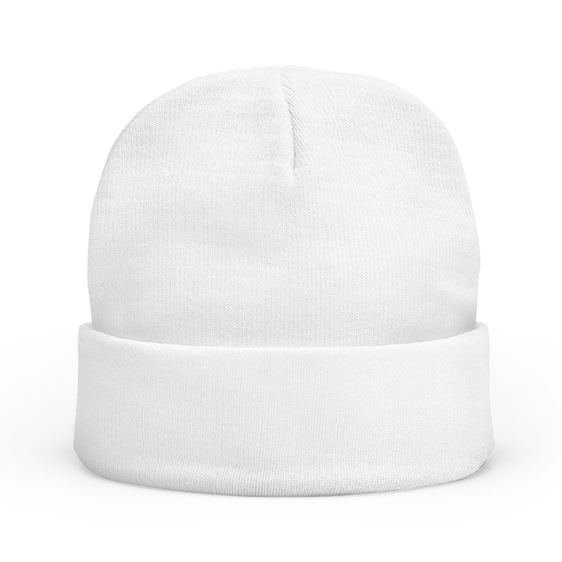 OES Beanie - White & Grey Knit Embroidery OES Star