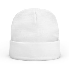 OES Beanie - White & Grey Knit Embroidery OES Star