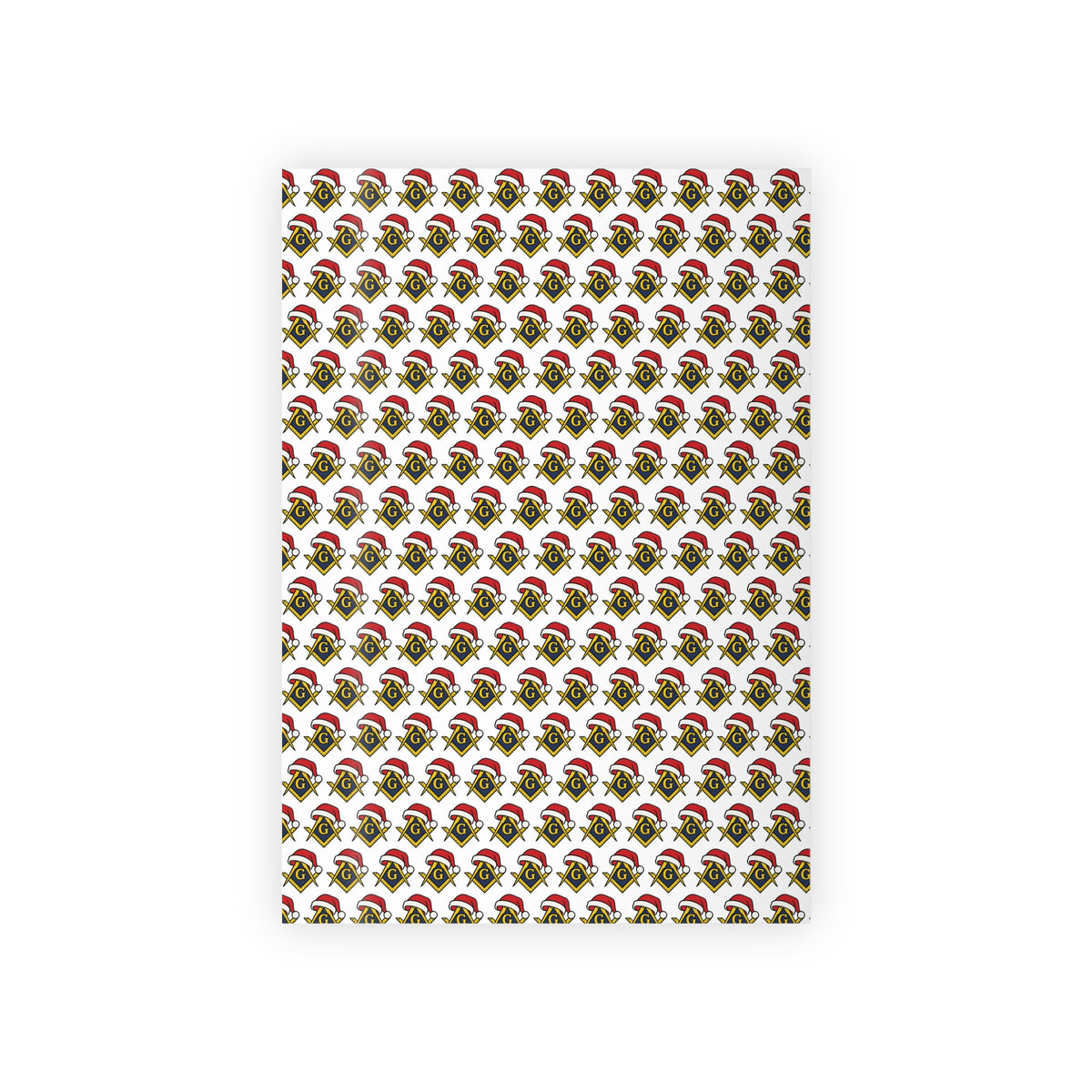 Master Mason Blue Lodge Wrapping Paper - Square & Compass G Christmas Edition - Bricks Masons