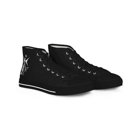 Master Mason Craft Sneaker - High Top Black & White Beacon of Brotherhood - Bricks Masons