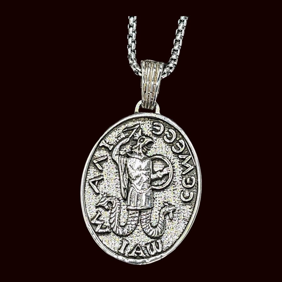 Templar Pendant Seal of Abraxas Silver 3.5 cm 10 g Art 1303 - Bricks Masons