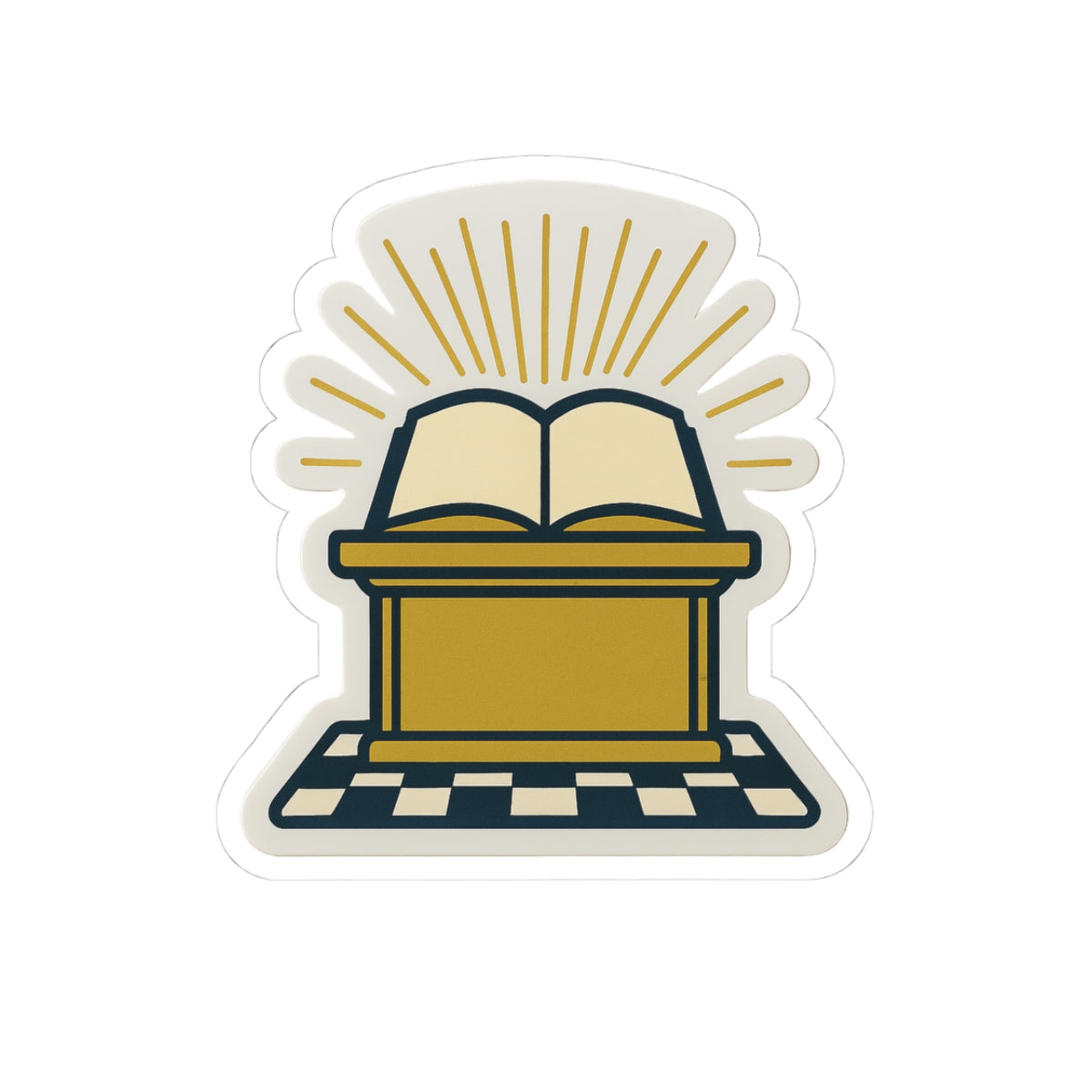 Master Mason Blue Lodge Sticker Decal - Kiss-Cut Colorful - Bricks Masons