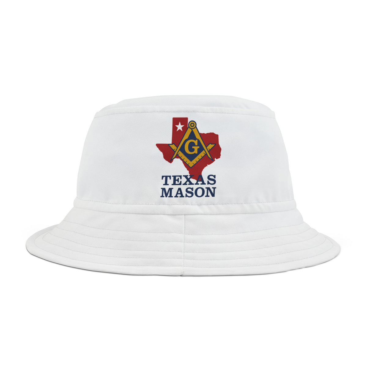 Master Mason Blue Lodge Bucket Hat - White Texas Mason - Bricks Masons