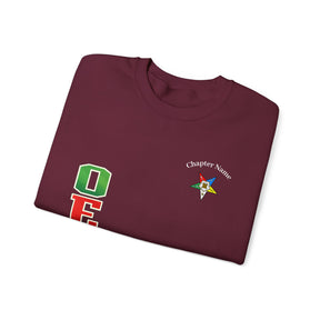 OES Sweatshirt - Colorful Eastern Star & Initials with Personalization - Bricks Masons